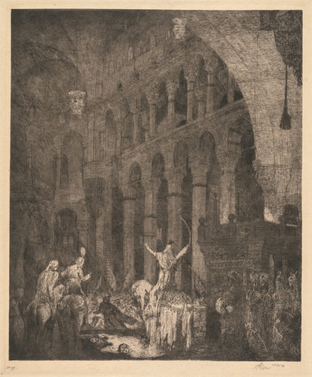 Mohamed II v Aye Sophia od Marius Alexander Jacques Bauer