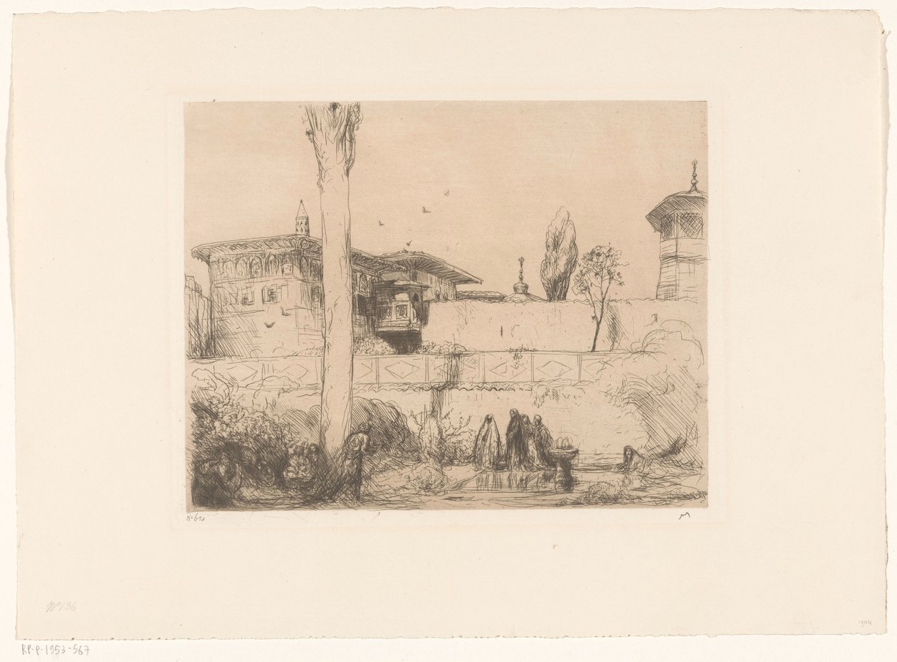 Palác Bachi-Seraï na Krymu od Marius Bauer (signed by artist)