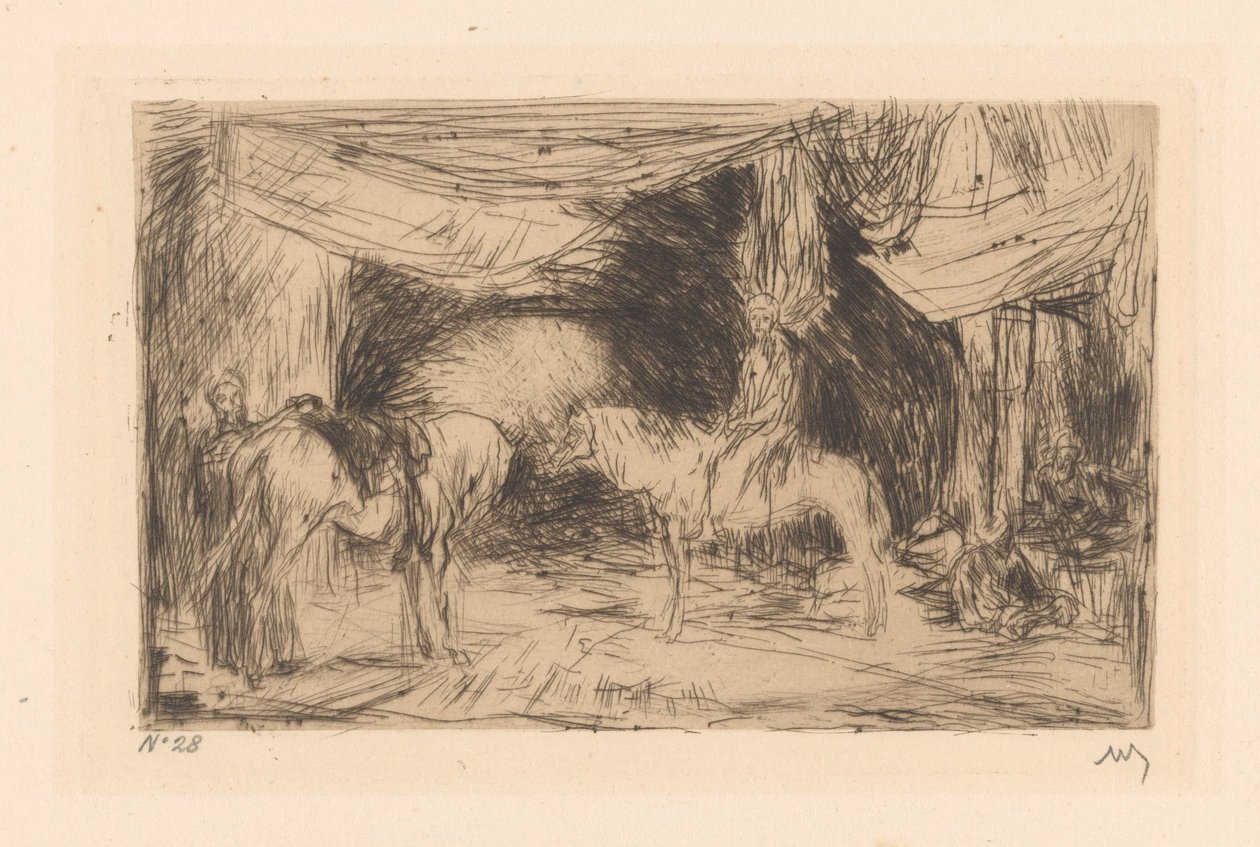 Bazar ve Smyrně od Marius Bauer (signed by artist)