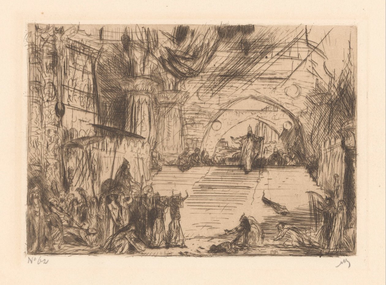 Návštěva královny Seby od Marius Bauer (signed by artist)