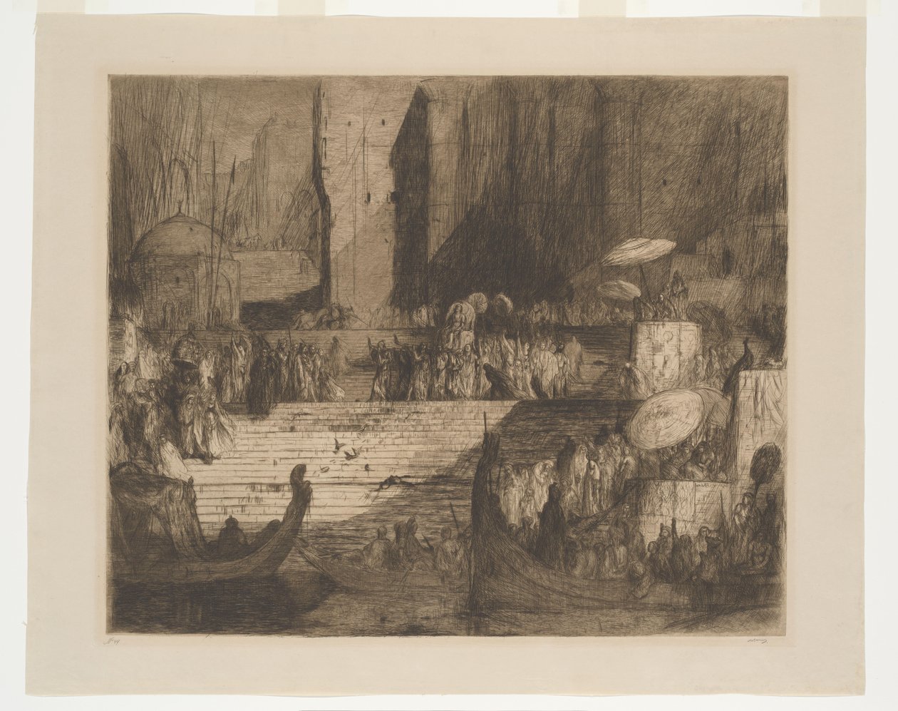 Pohřeb na Ganze od Marius Bauer (signed by artist)