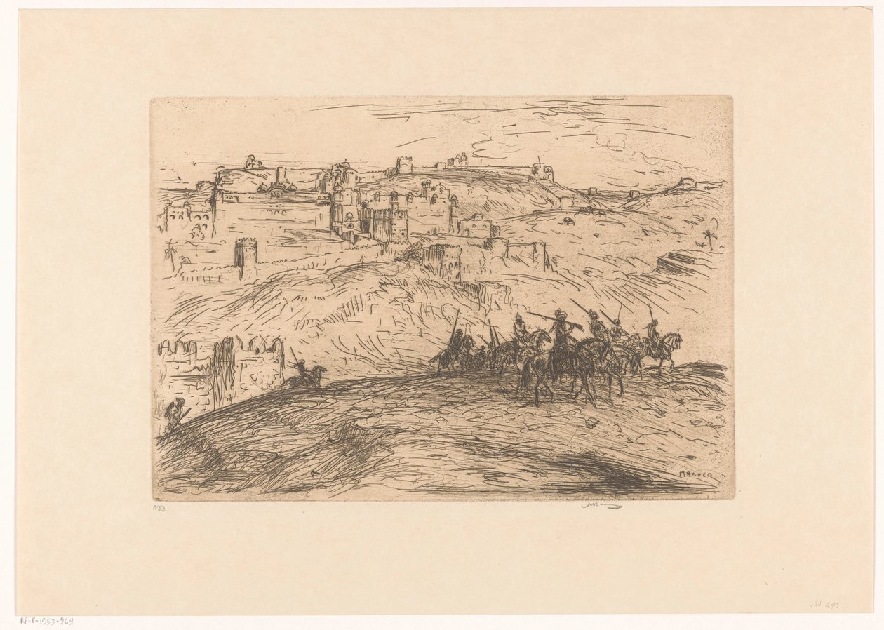 Jezdci na kopci od Marius Bauer (signed by artist)