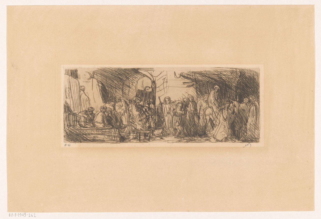 Ulice v Jeruzalémě od Marius Bauer (signed by artist)