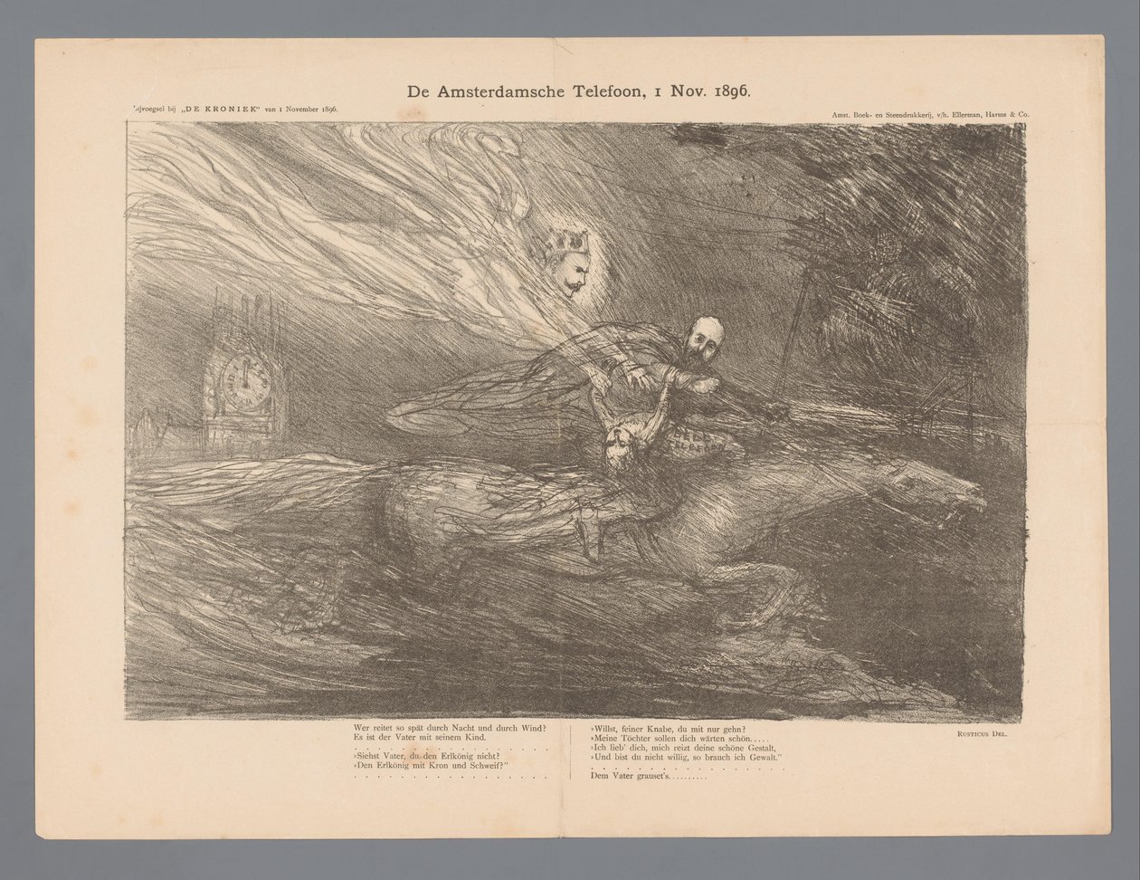 The Amsterdam Phone, 1. listopadu. 1896 (název na objektu) od Marius Bauer