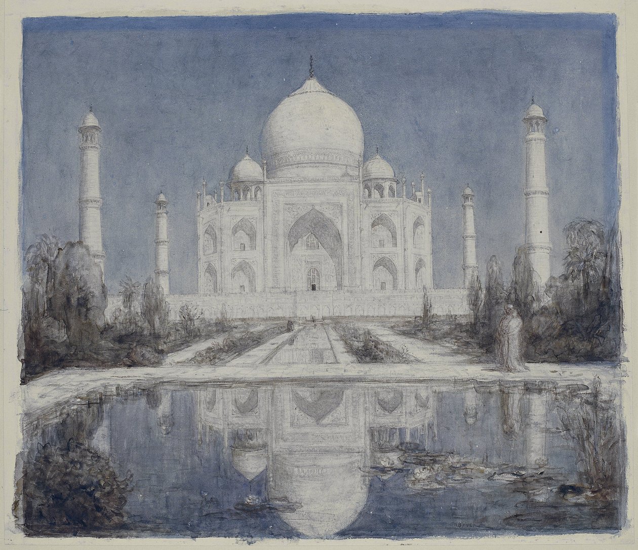 Taj Mahal za svitu měsíce od Marius Bauer