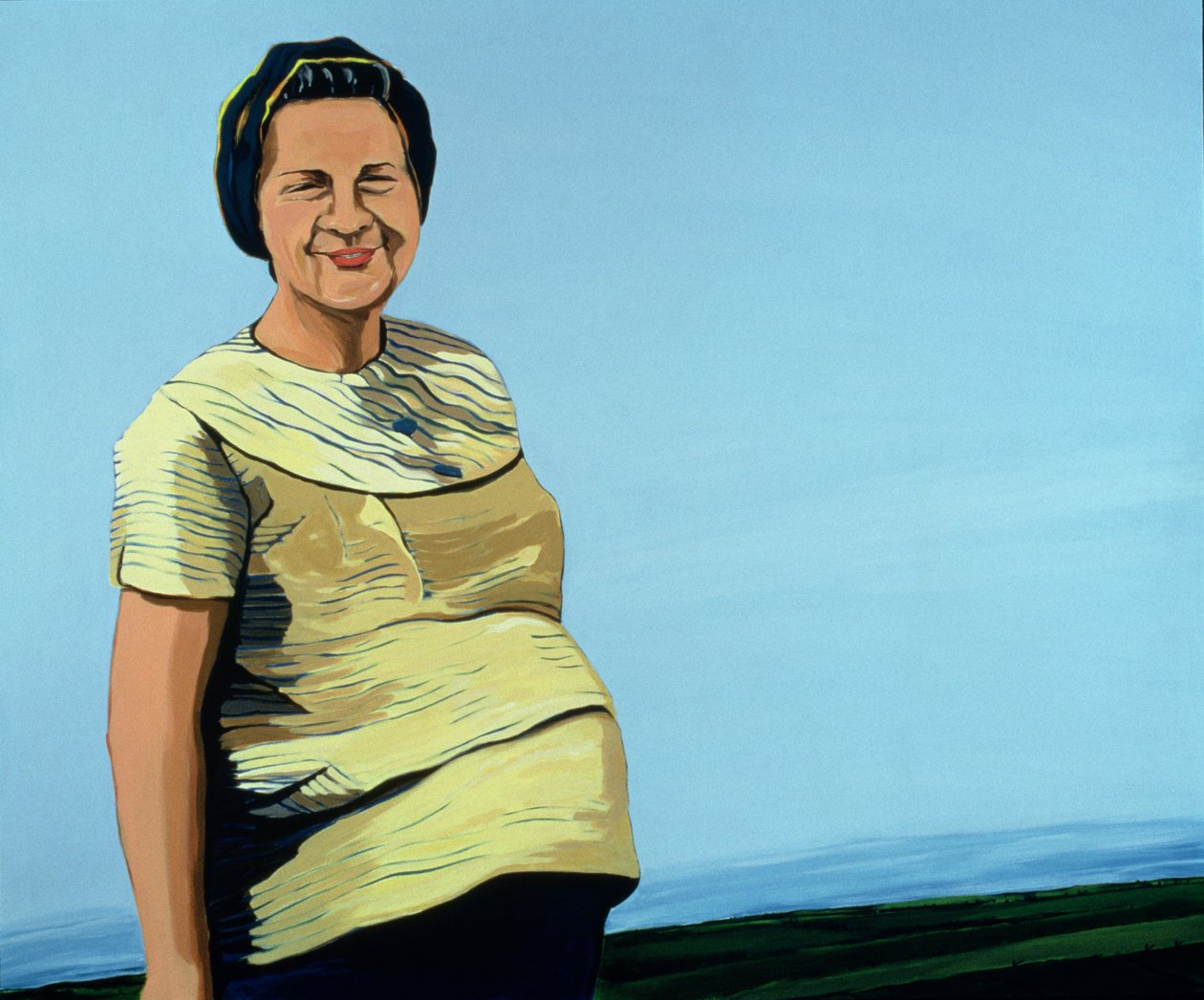 Kubánský portrét č. 9, 1996 (akryl na plátně) od Marjorie Weiss