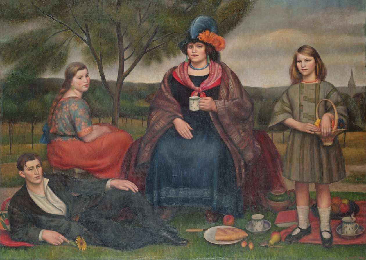 Coster Family na Hampstead Heath, 1924 od Mark Gertler