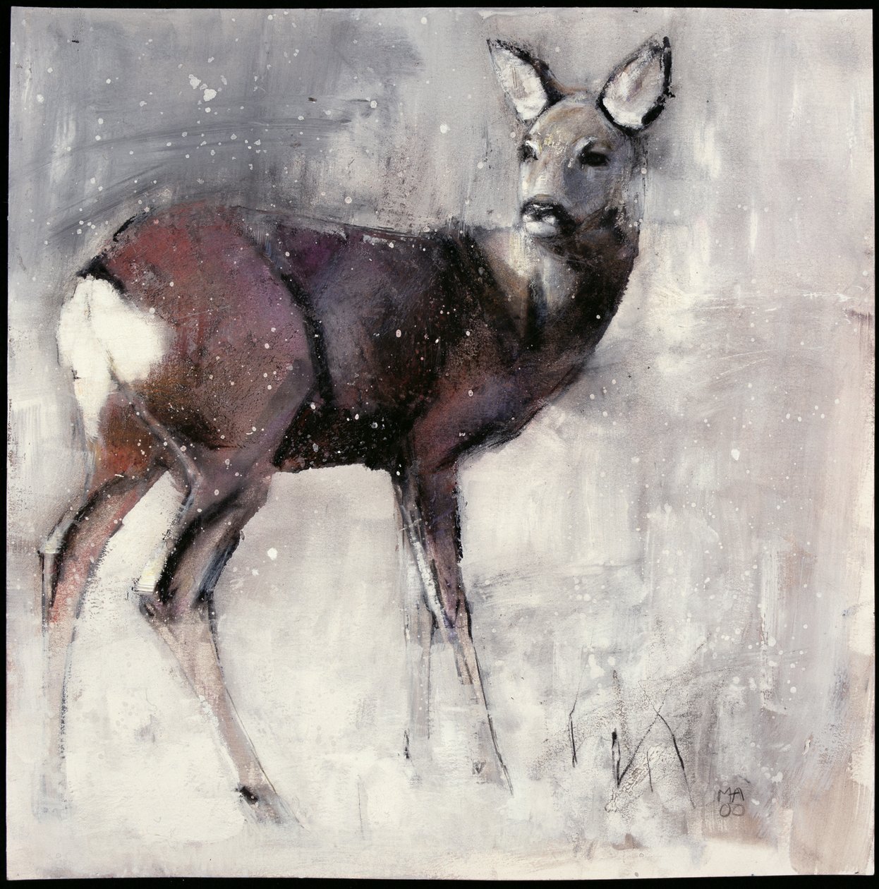 Roe Doe, 2000 (kombinovaná média na papíře) od Mark Adlington