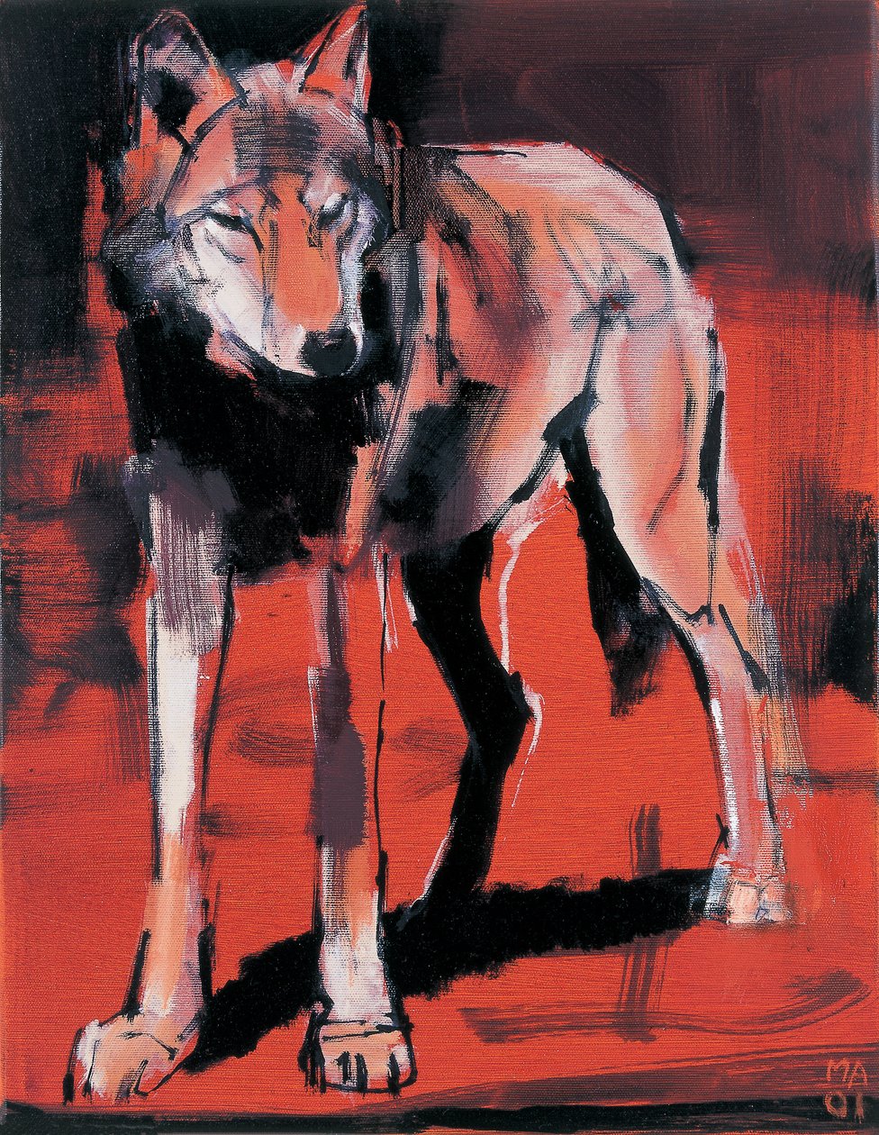 Summer Wolf, 2001 (kombinovaná technika na plátně) od Mark Adlington