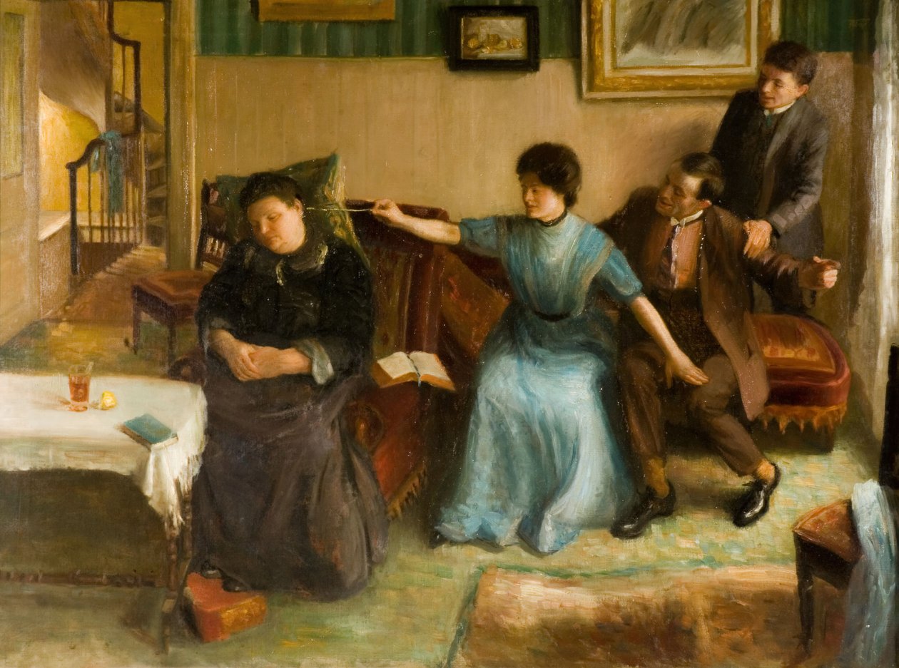 Portrét umělcovy rodiny, hravá scéna, 1910-1911. od Mark Gertler