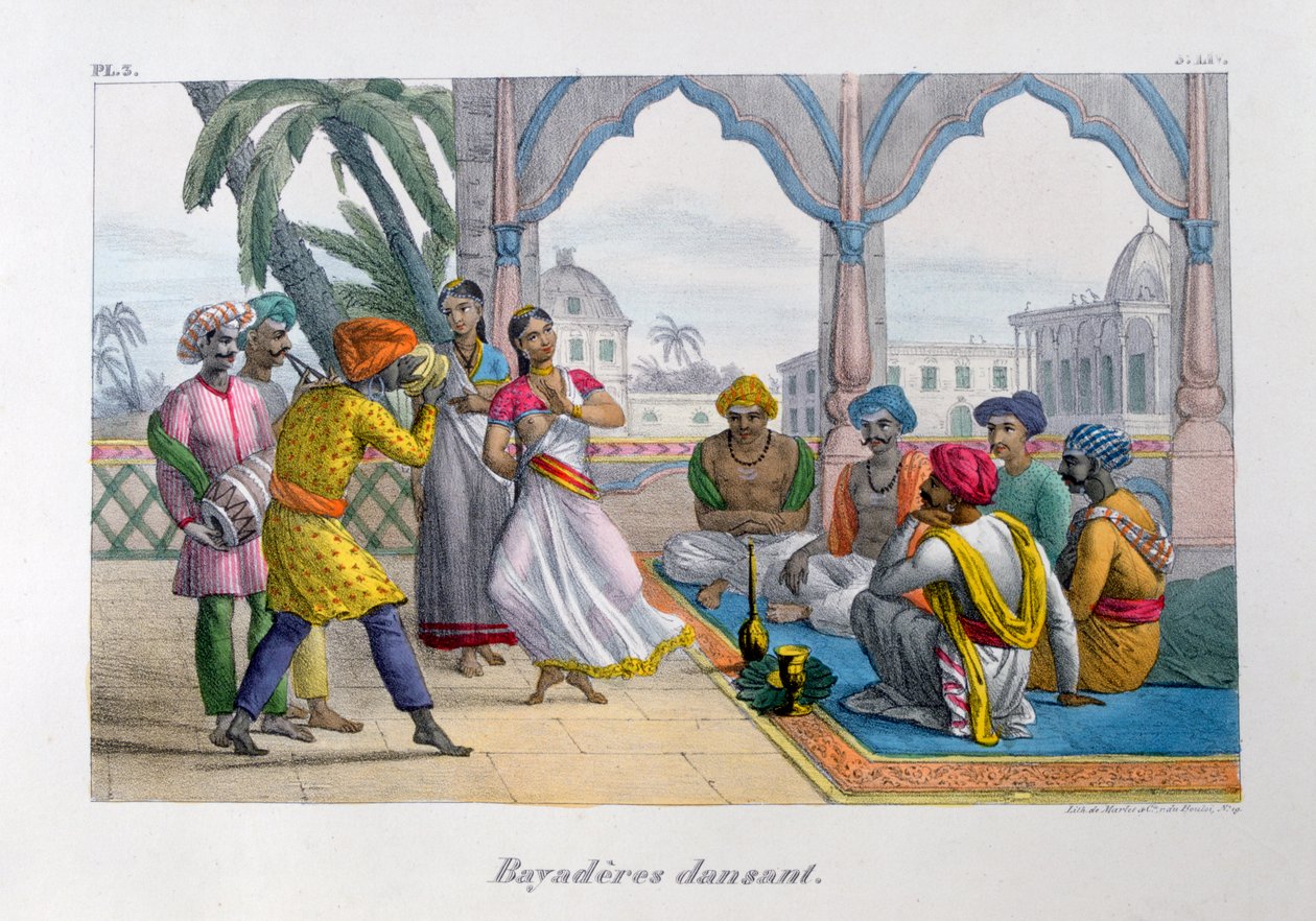 Bayadères Tanec, 1828 od Marlet et Cie