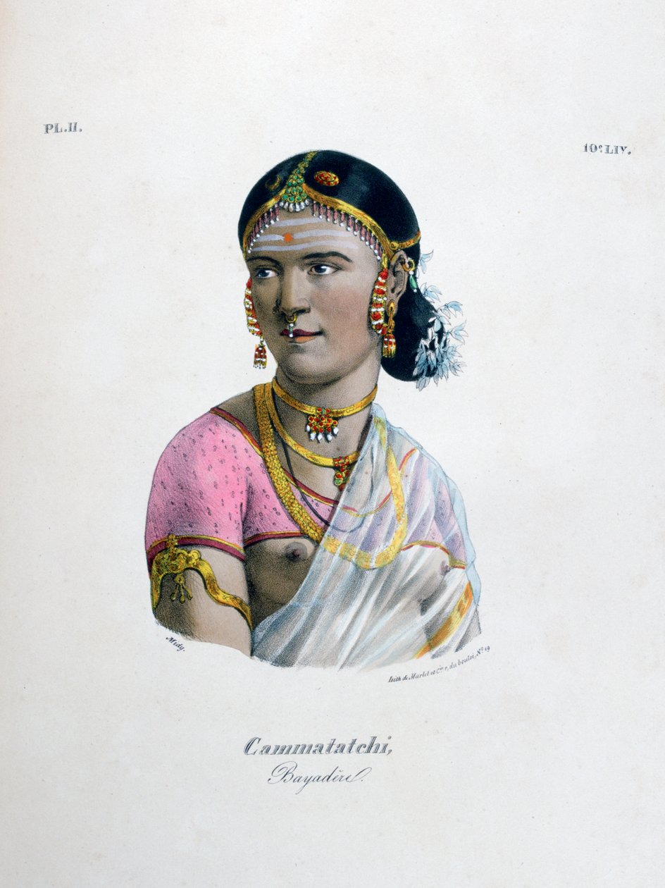 Tanečnice bayadere, 1828 od Marlet et Cie