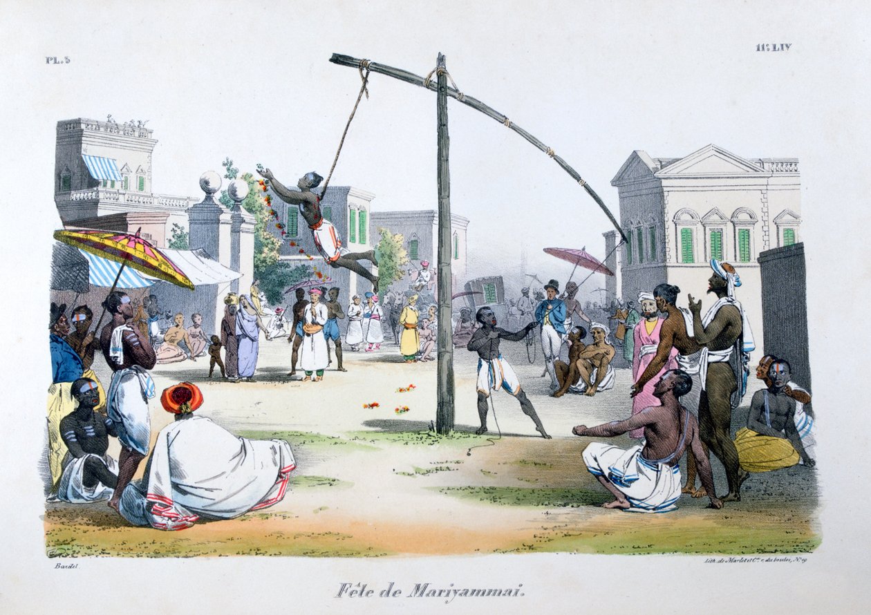 Festival Mariamma a Mariammi, hinduistická Daitya, 1828 od Marlet et Cie