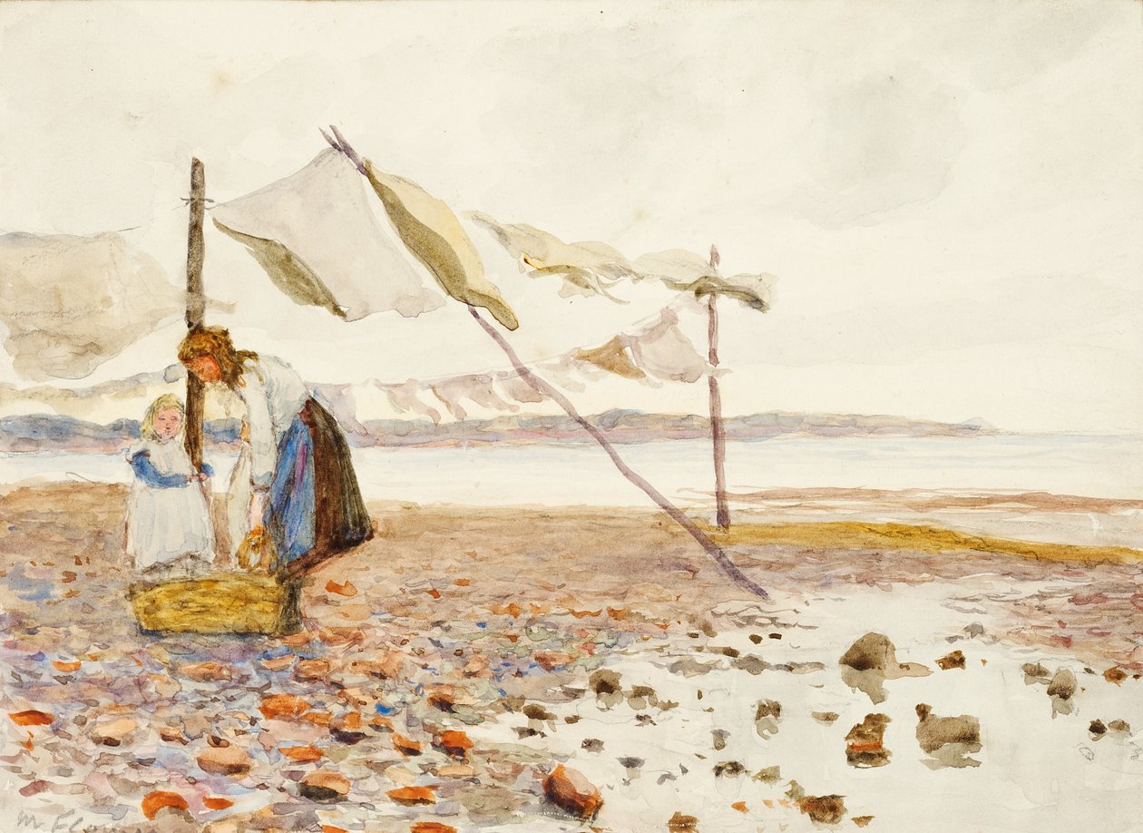 The Shore (wc na papíře) od Marmaduke C. William Flower