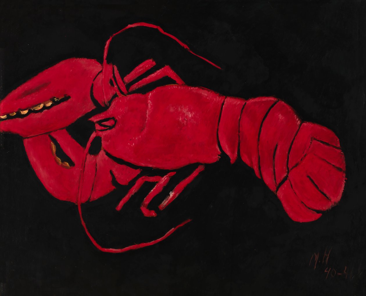 Humr na černém pozadí, 1940-1941. od Marsden Hartley