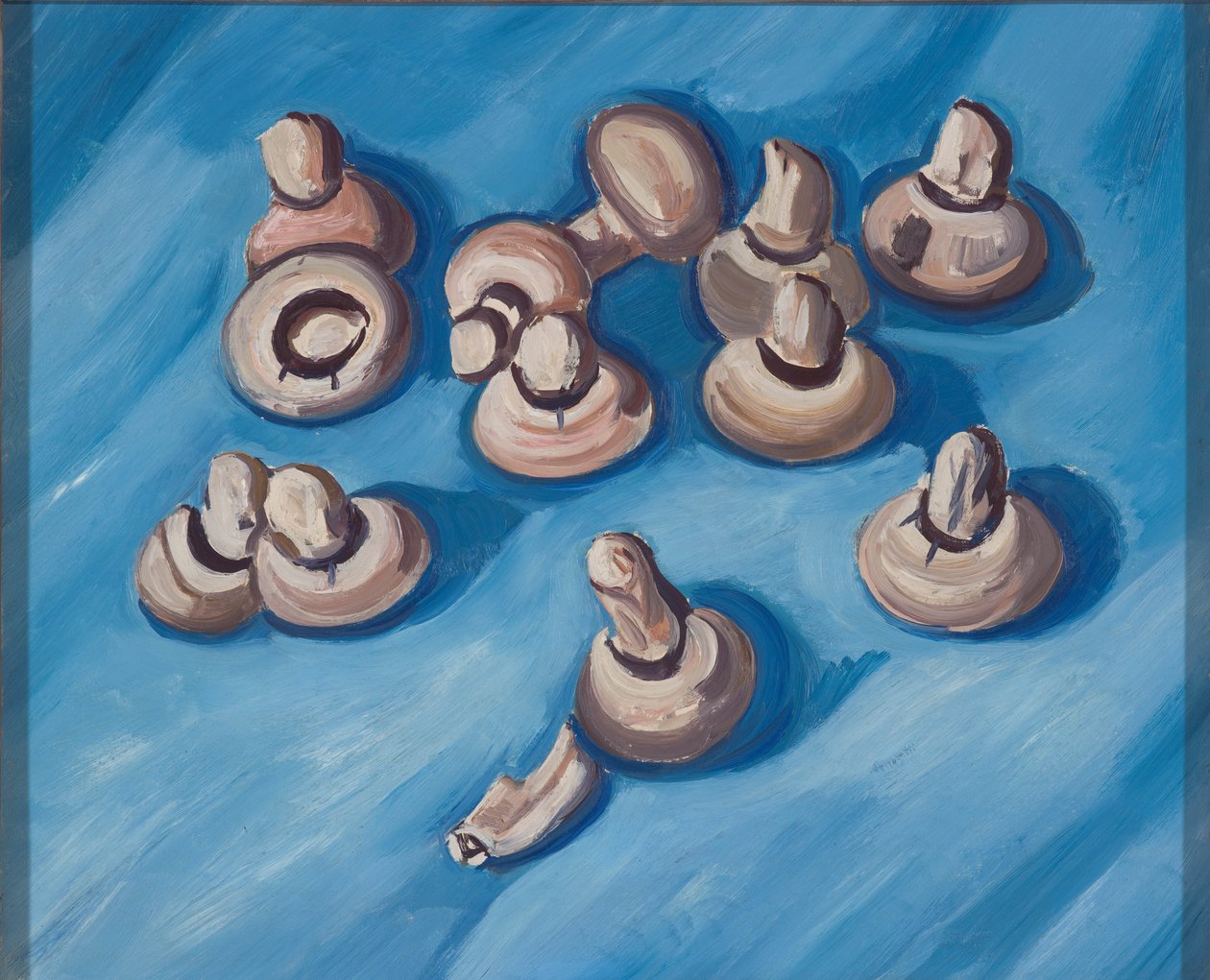 Houby na modrém pozadí od Marsden Hartley