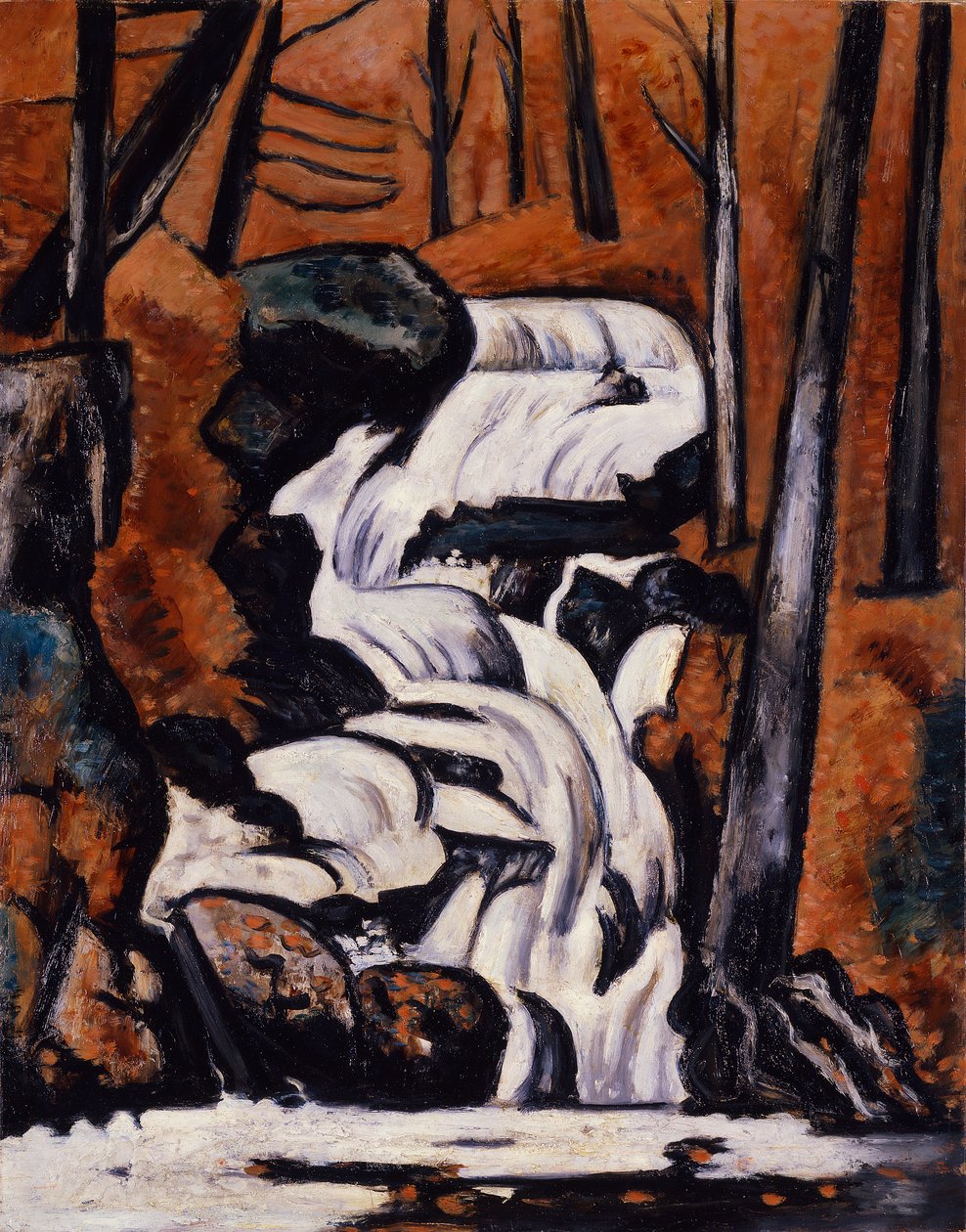 Vodopády Smelt Brook od Marsden Hartley