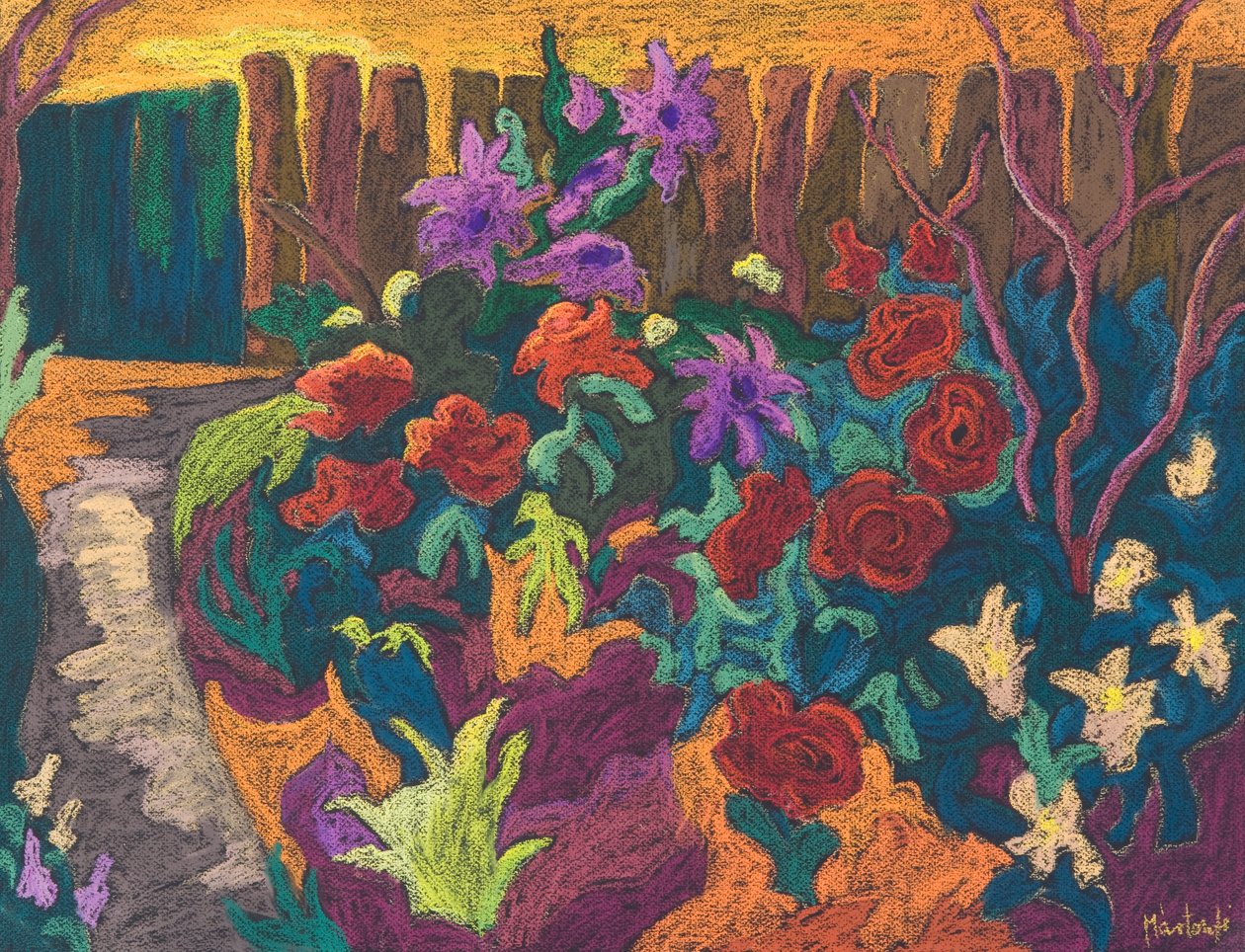 Maminčina zahrada, 2009 (pastel na papíře) od Marta Martonfi Benke