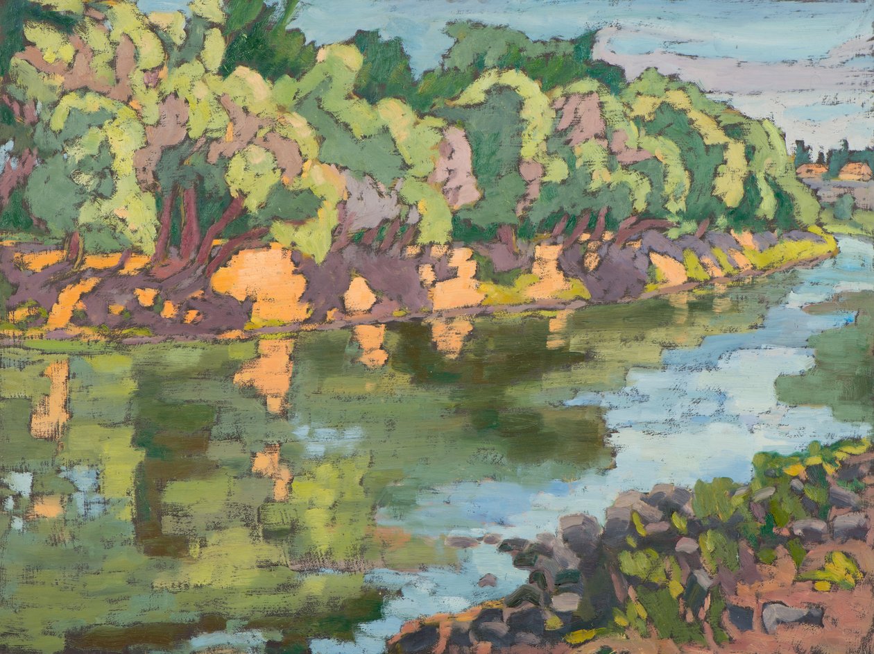 Na Sunny Side řeky Koros, (2012) olej na palubě od Marta Martonfi Benke