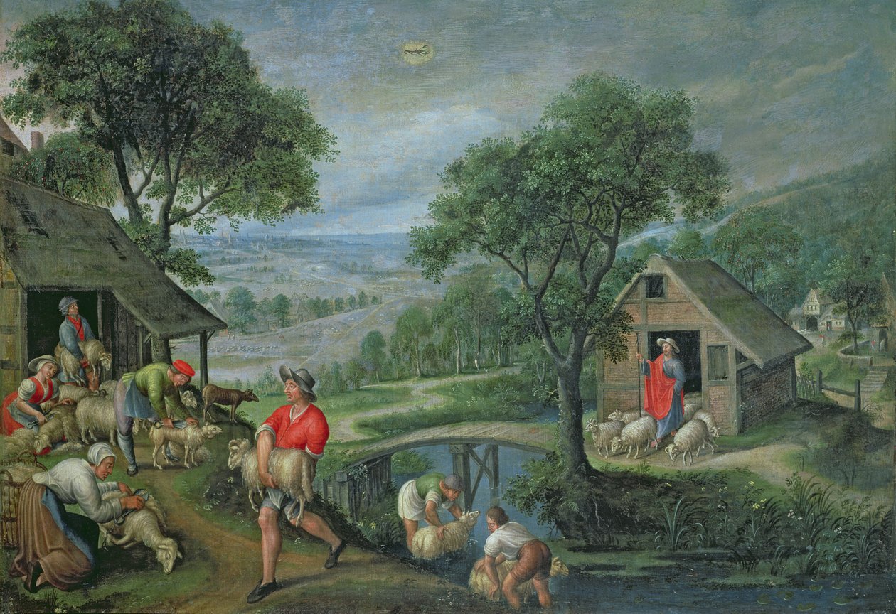 Podobenství o dobrém pastýři, kolem 1580-90 od Marten Valckenborch  the van Elder