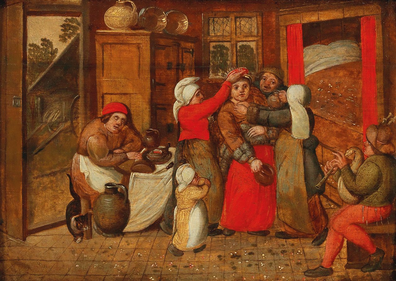 Příprava na svatební postel, 70. léta 16. století. od Marten van Cleve the Elder
