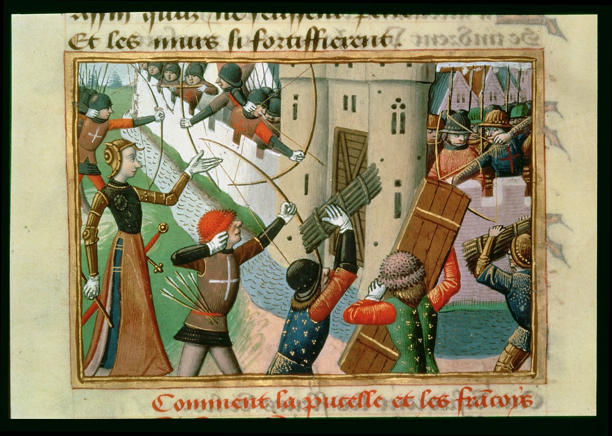 Obléhání Paříže Johankou z Arku (asi 1412–31) v roce 1429, z vigilií Karla VII., asi 1484 od Martial de Paris