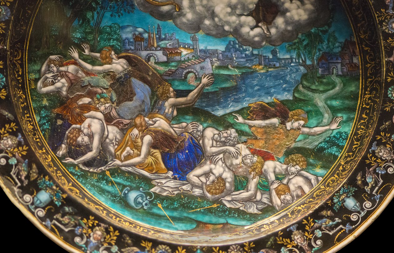 Masakr Niobides, detail, cca 1580 (objekt) od Martial Courteys