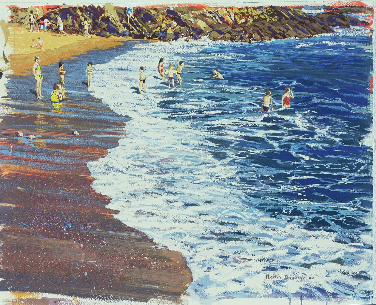 Breakers, 2002 (wc a kvaš na papíře) od Martin Decent