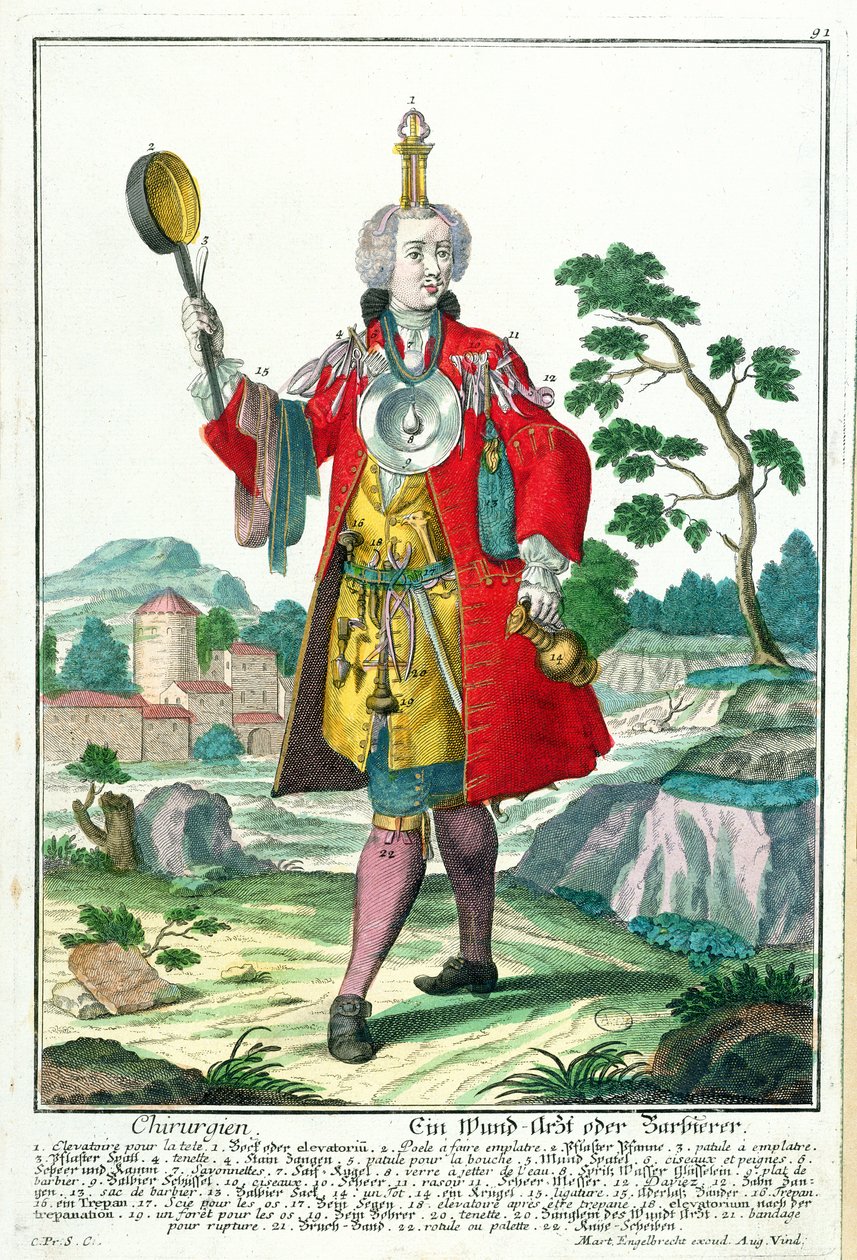 Chirurg, kolem roku 1735 od Martin Engelbrecht