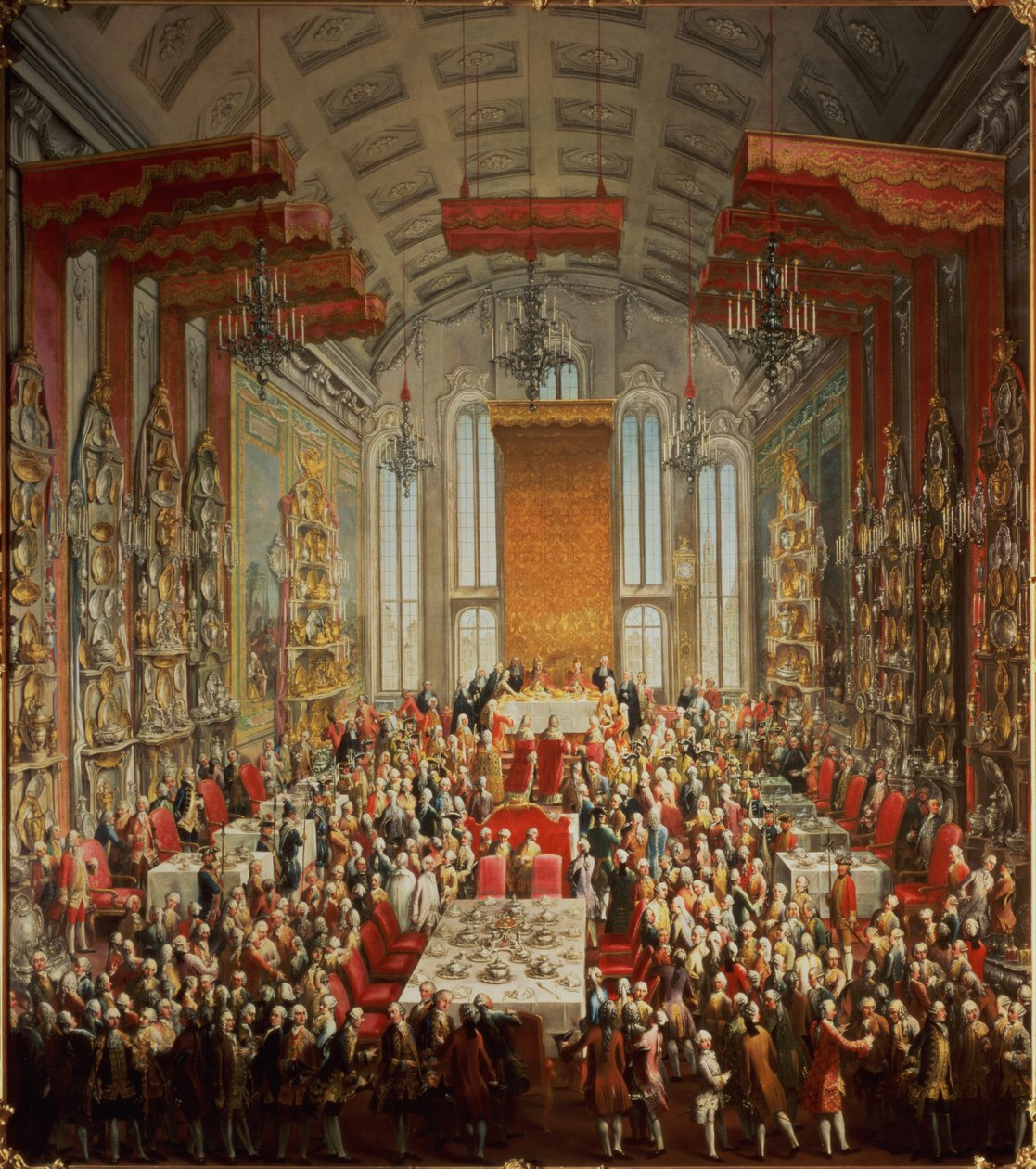 Korunovační hostina Josefa II ve Frankfurtu, 1764 od Martin II Mytens or Meytens
