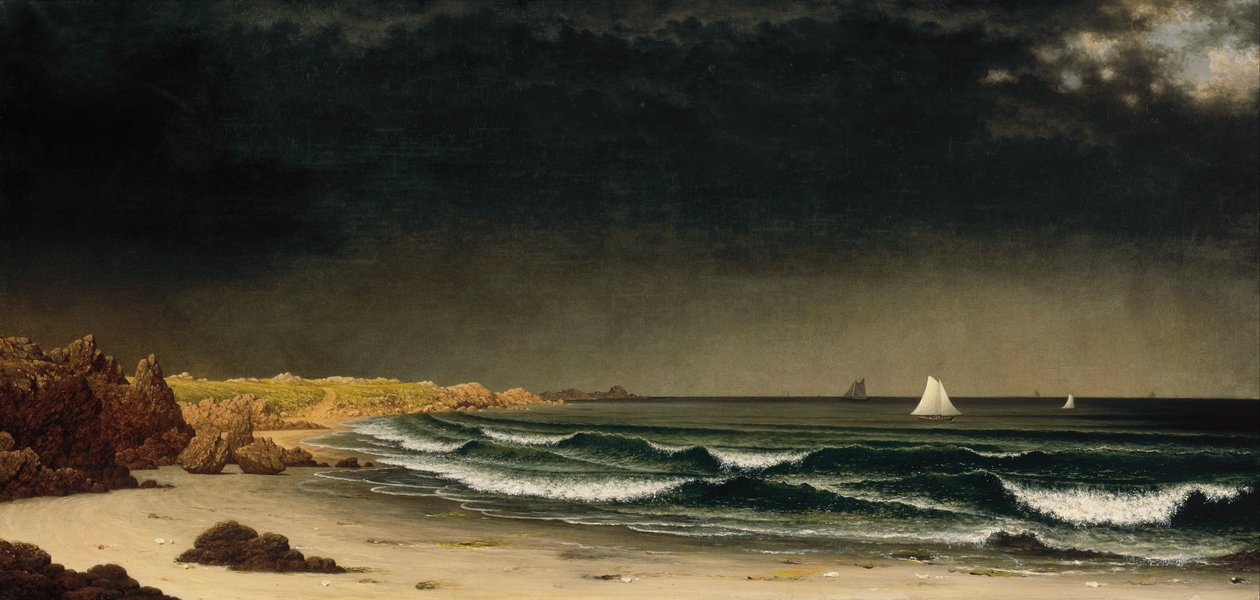 Blížící se bouře- pláž poblíž Newportu od Martin Johnson Heade
