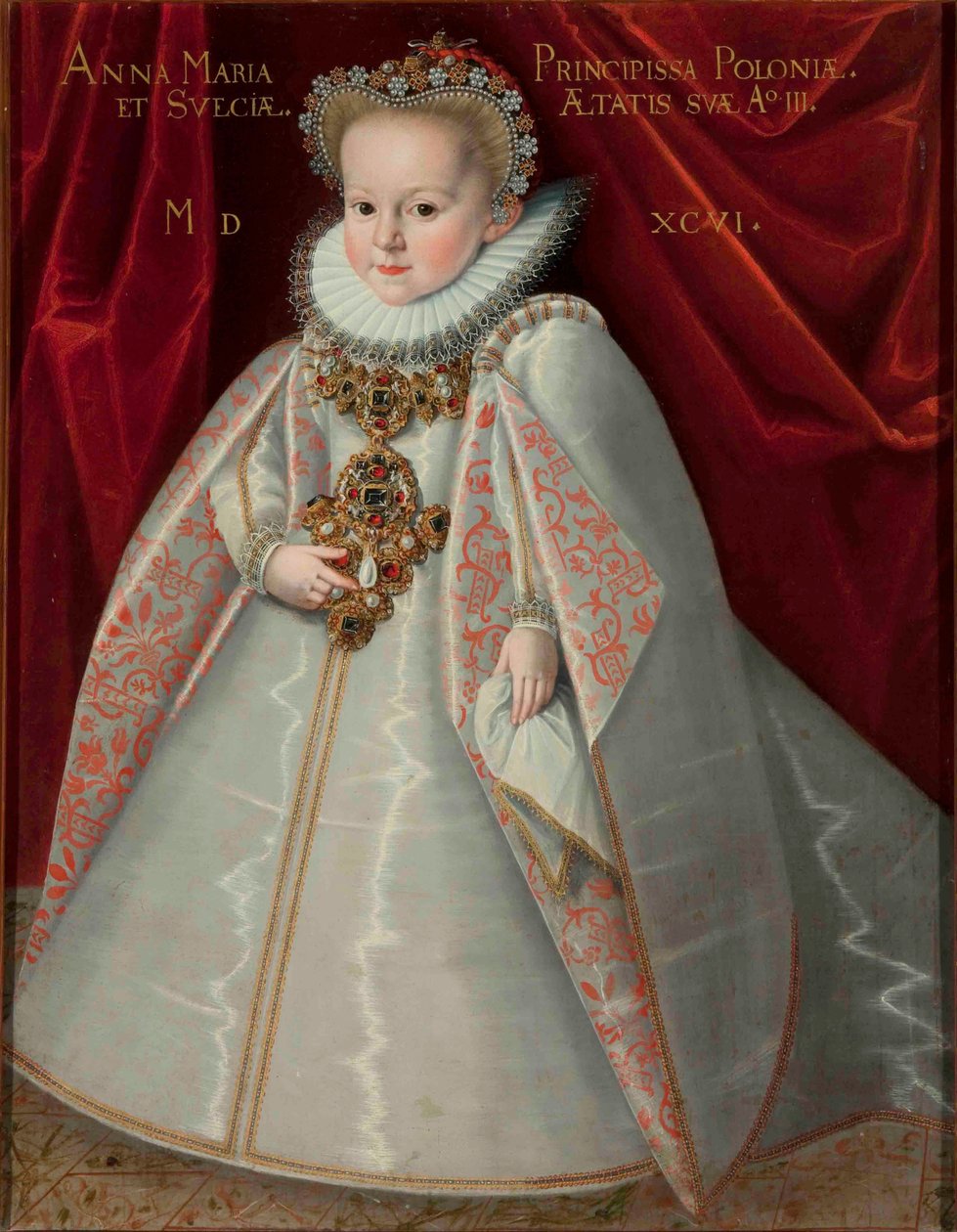 Portrét Anny Marie Vasy (1593–1600), dcery polského krále Zikmunda III. od Martin Kober
