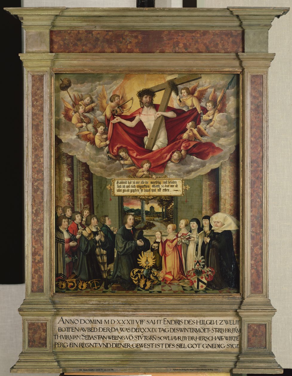 Panel z hrobky Sebastiana Wellinga, Stuttgart burgermeister, 1535 od Martin Schaffner