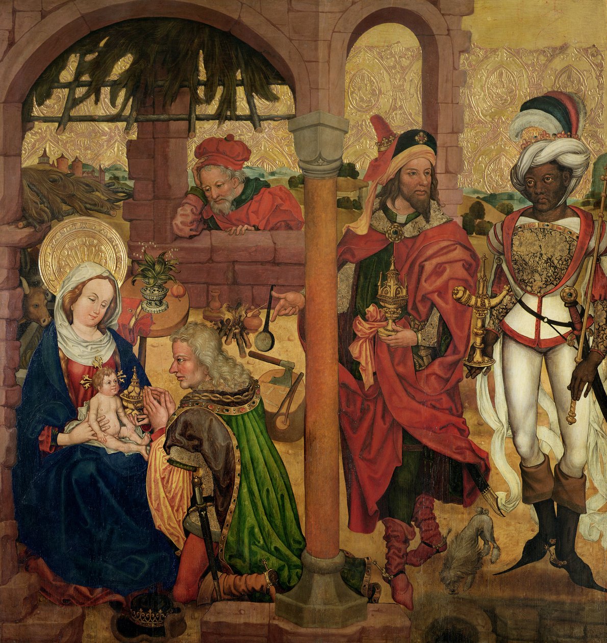 Klanění tří králů, kolem roku 1475 od Martin Schongauer