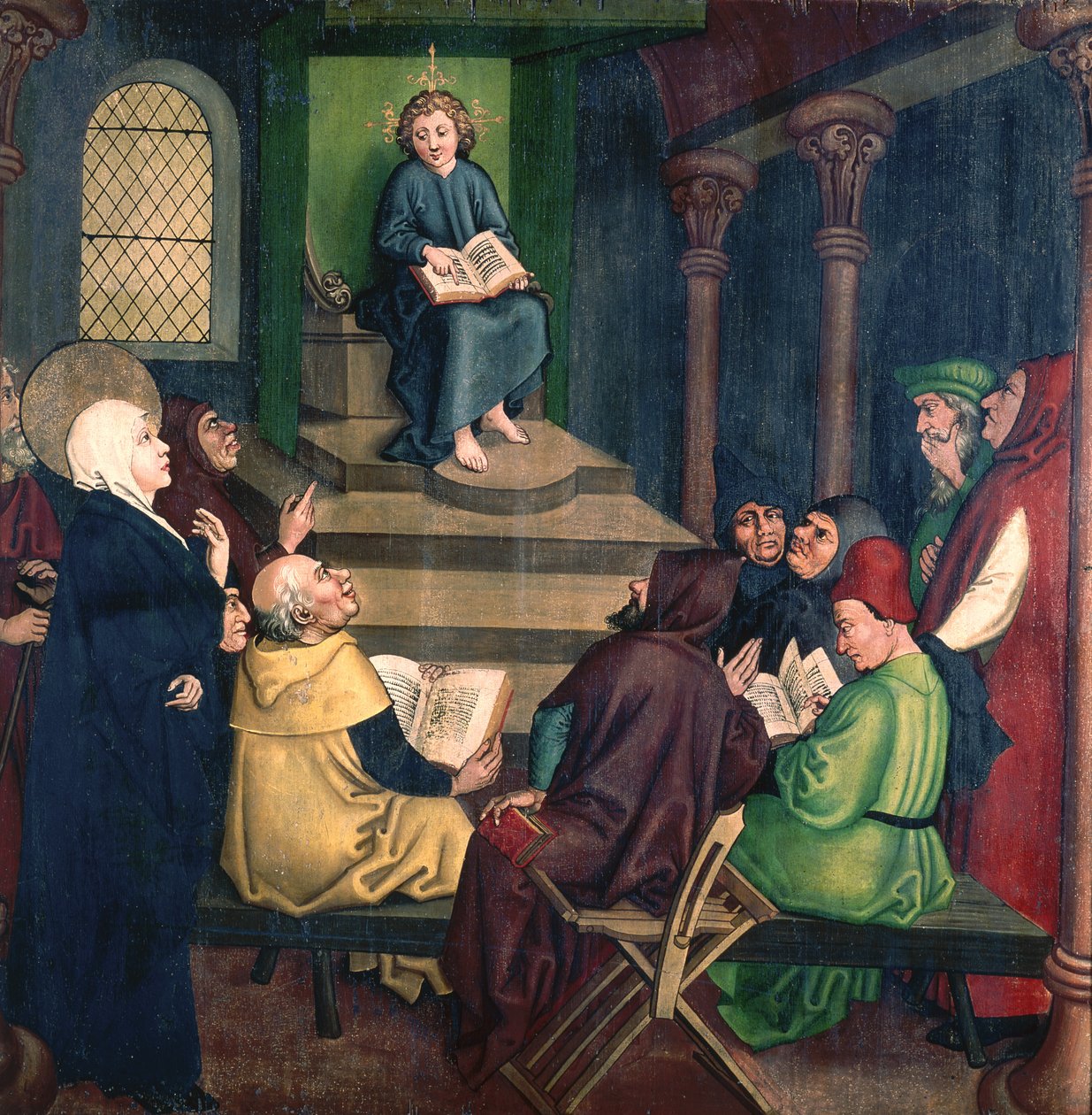 Ježíš s lékaři, z oltářního obrazu dominikánů, c.1470-80 od Martin Schongauer
