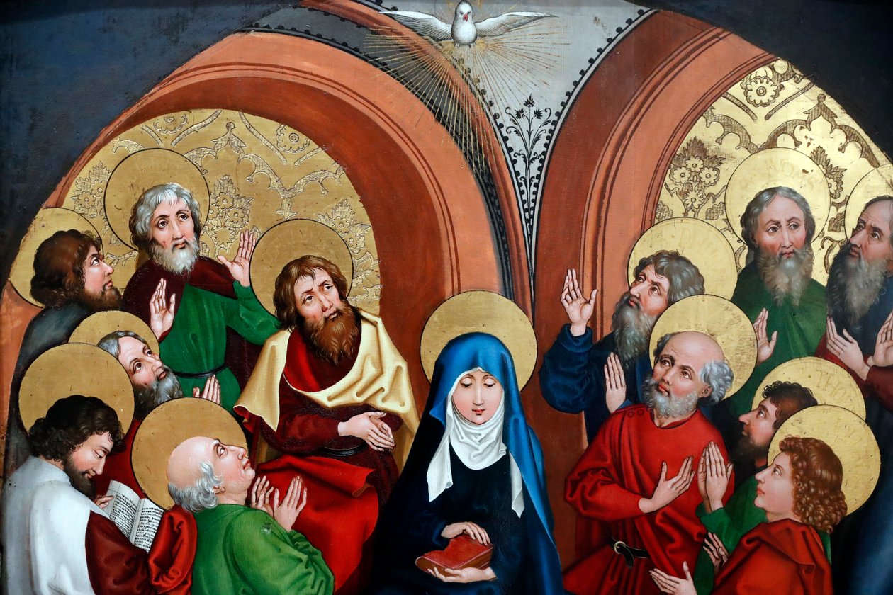 Nanebevzetí Panny Marie (olej na dřevěné desce) od Martin Schongauer
