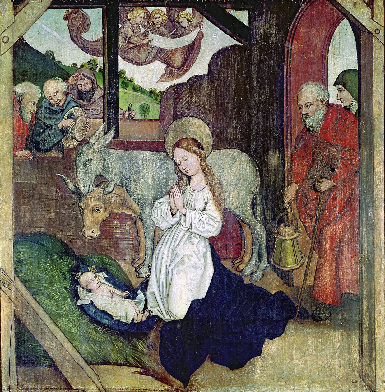 Narození Páně, z oltářního obrazu dominikánů, c.1470-80 od Martin Schongauer