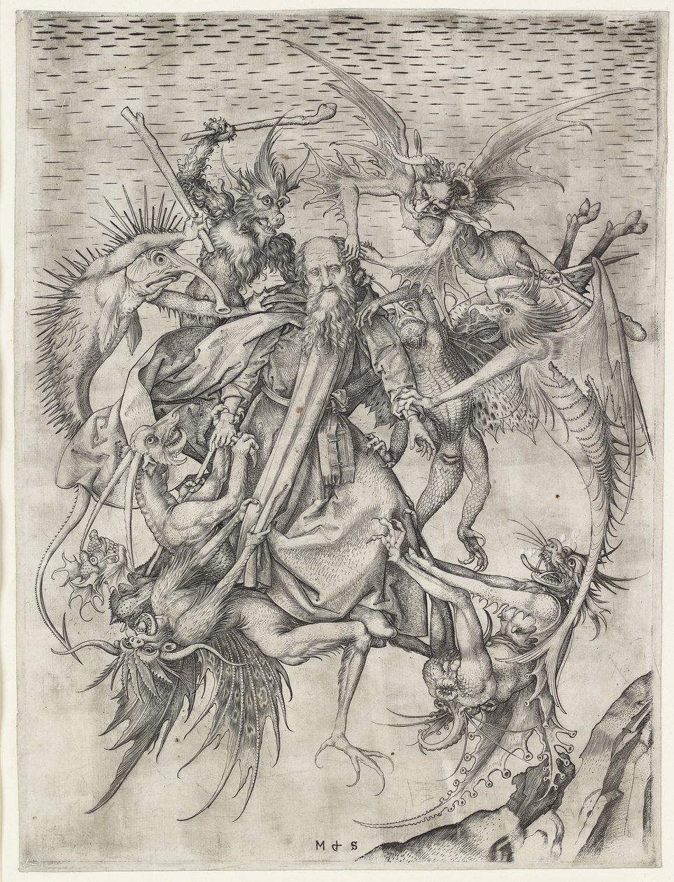 Útrapy svatého Antonína od Martin Schongauer