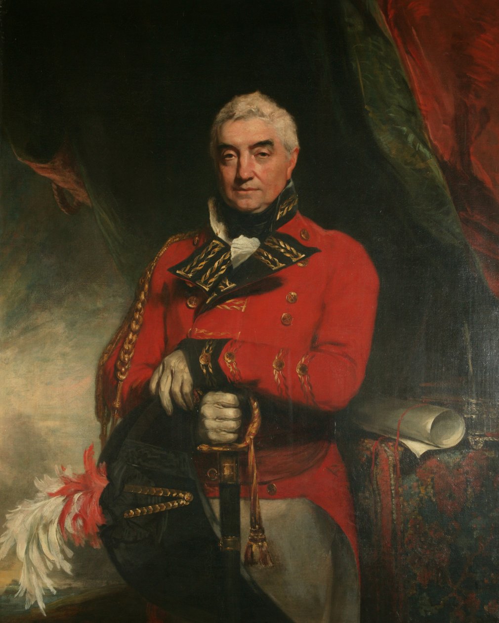 Kenraalimajuri Sir Barry Close, Bart, n. 1811-1850 (öljy kankaalle) od Martin Archer Shee