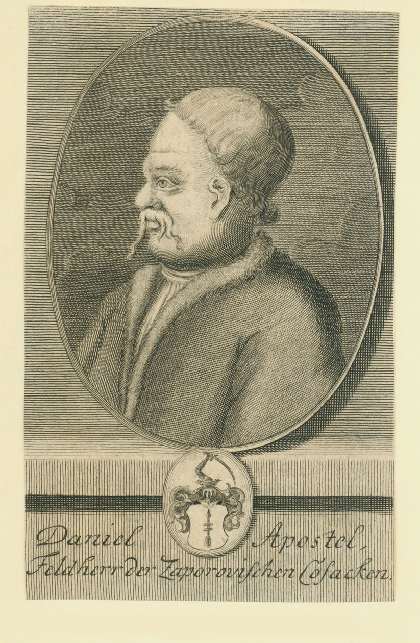 Hejtman Danylo Apostol 1654-1734 od Martin Bernigeroth