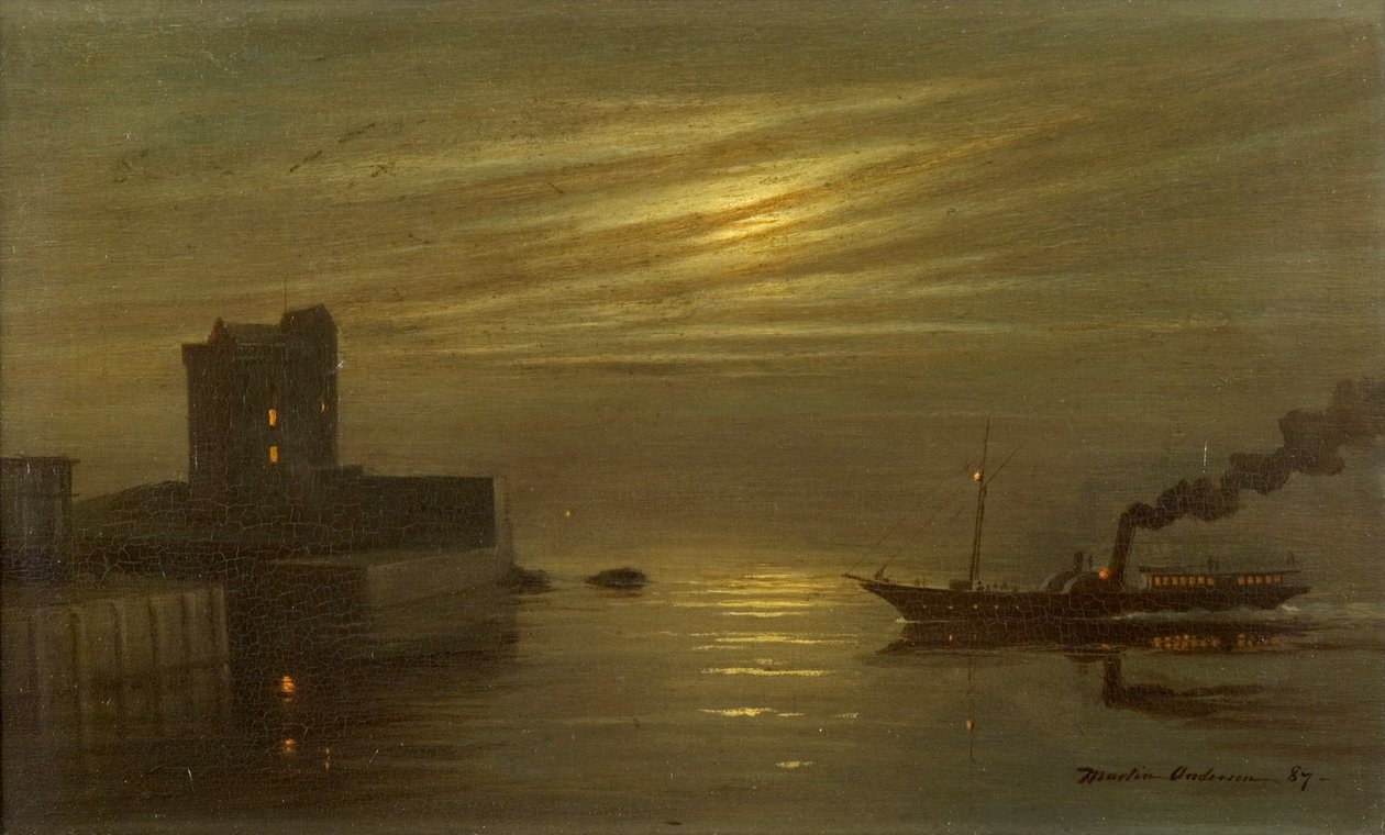 Broughty Castle - Scéna měsíčního svitu od Martin  Anderson