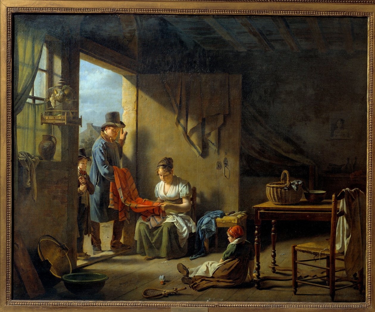 Podomní obchodník. Obraz Martina Drollinga (1752-1817) od Martin Drölling