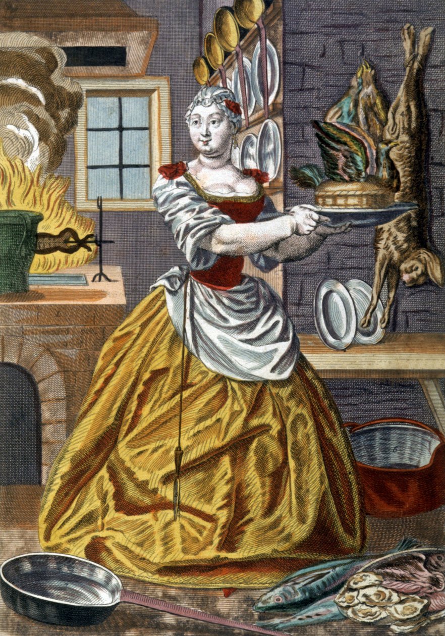 Vařič, cca 1750 (rytina) od Martin Engelbrecht
