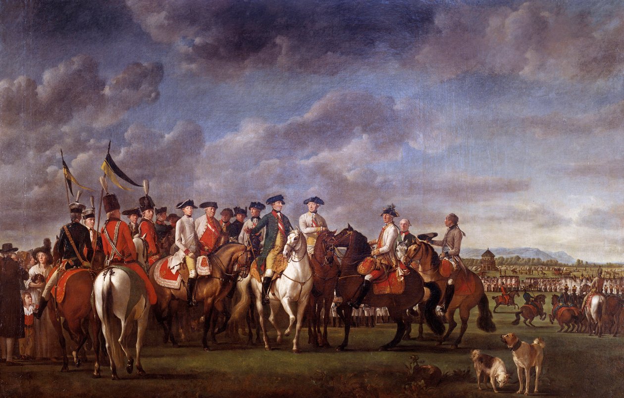 Rakouský císař Josef II. (1741-1790) v táboře Minkendorf u Badenu v roce 1788 Obraz Martina Quadala (1736-1808) 1788 Vídeň. Kunsthistorische Museum od Martin Ferdinand Quadal