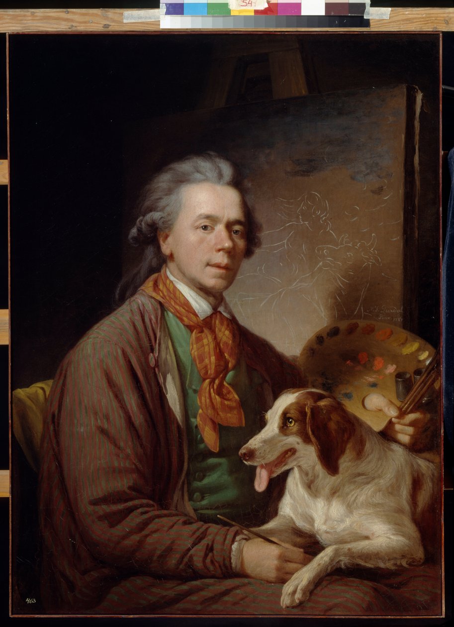 Autoportrét Quadal, Martin Ferdinand (1736-1808). Olej na plátně od Martin Ferdinand Quadal