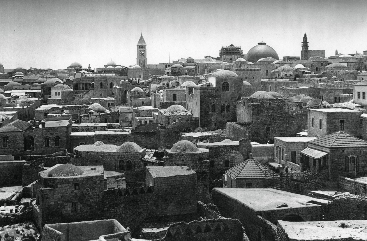 Jeruzalém a dóm kostela Božího hrobu, 1937 od Martin Hurlimann