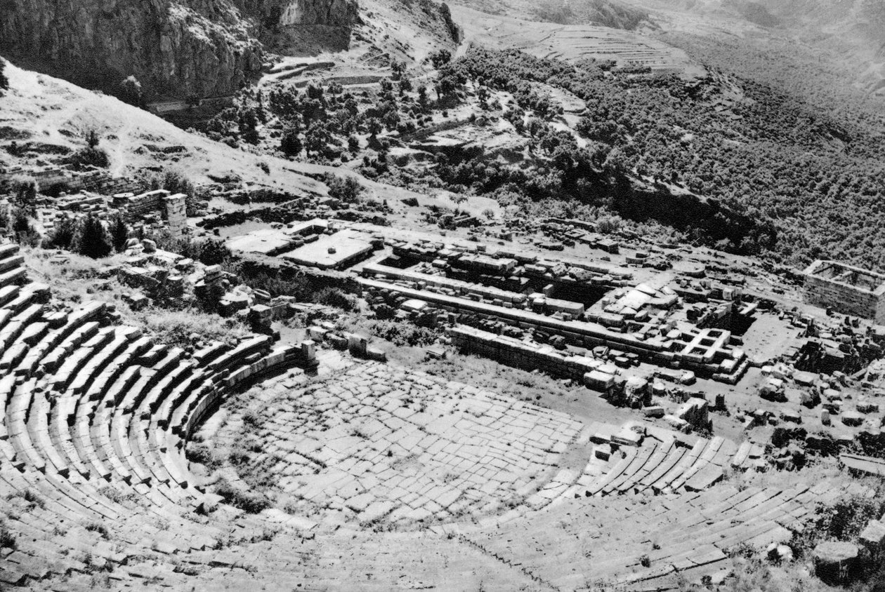 Divadlo a chrám Apollon, Delphi, Řecko, 1937 od Martin Hurlimann