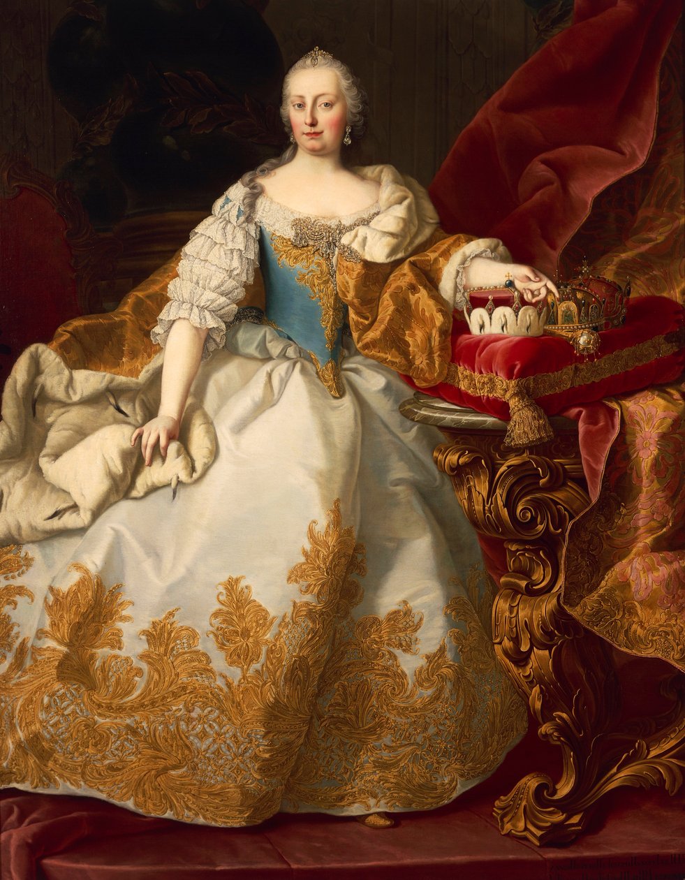 Rakousko, Vídeň, Portrét Marie Terezie Habsburské, císařovny Svaté říše římské od Martin II Mytens or Meytens