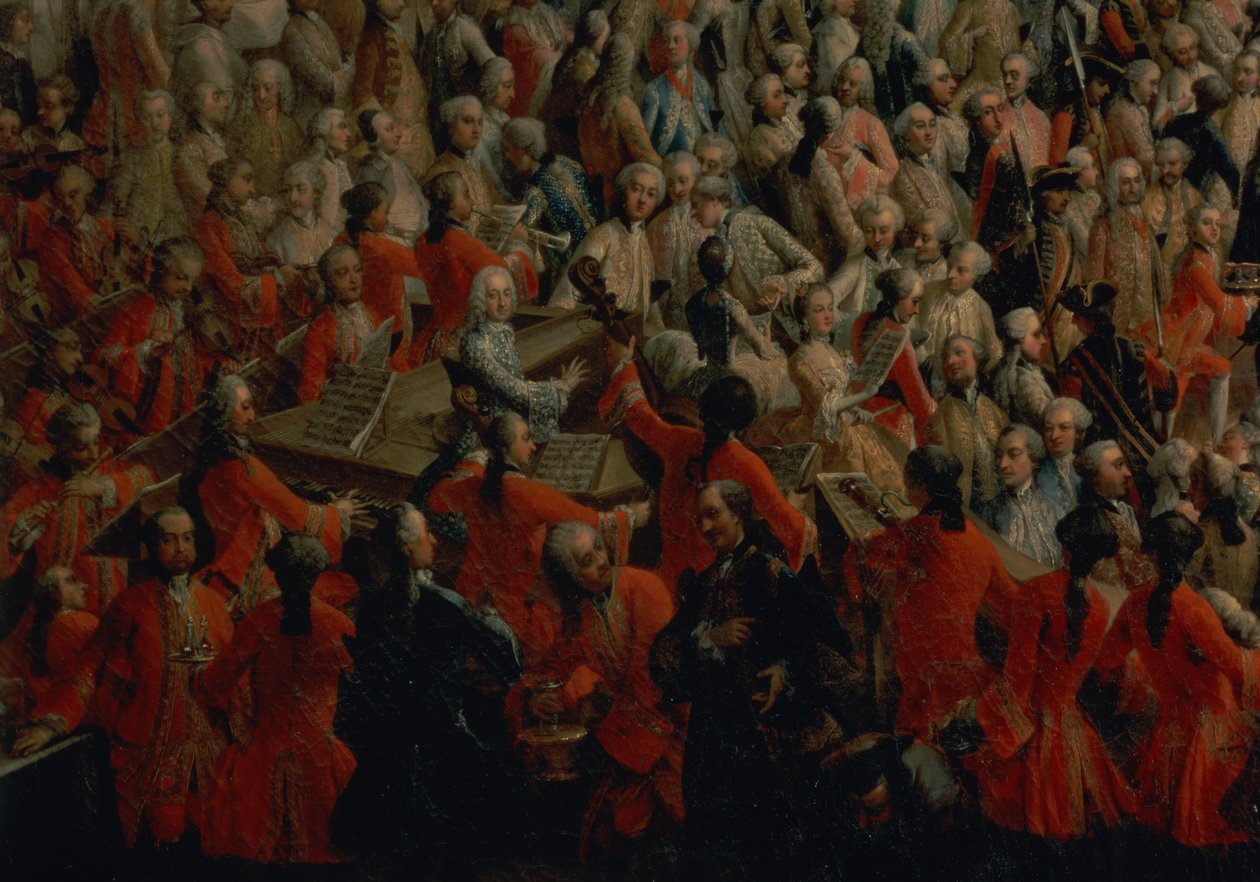 Dvorní banket ve Velké předsíni paláce Hofburg ve Vídni (detail 66716) od Martin II Mytens or Meytens