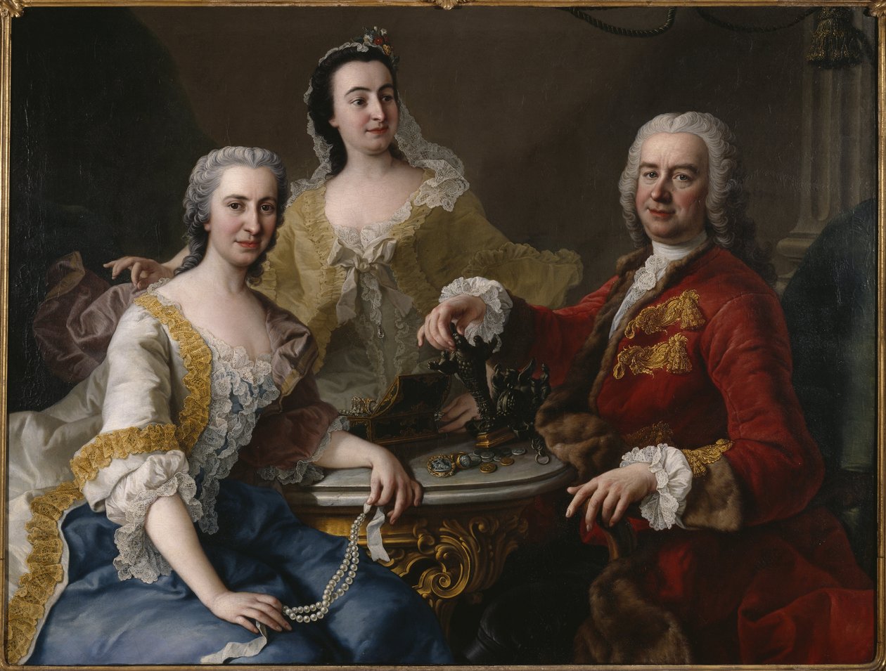 Joseph Angelo de France (1691-1761) s rodinou, Mijtens (Meytens), Martin van, mladší (1695-1770). Olej na plátně od Martin II Mytens or Meytens